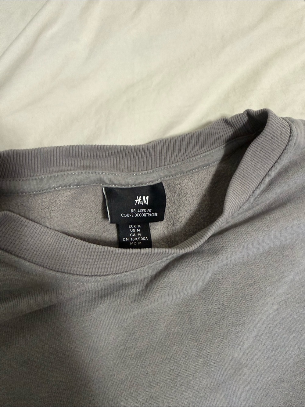H&M womens Crewneck Sweatshirt in Light Gray